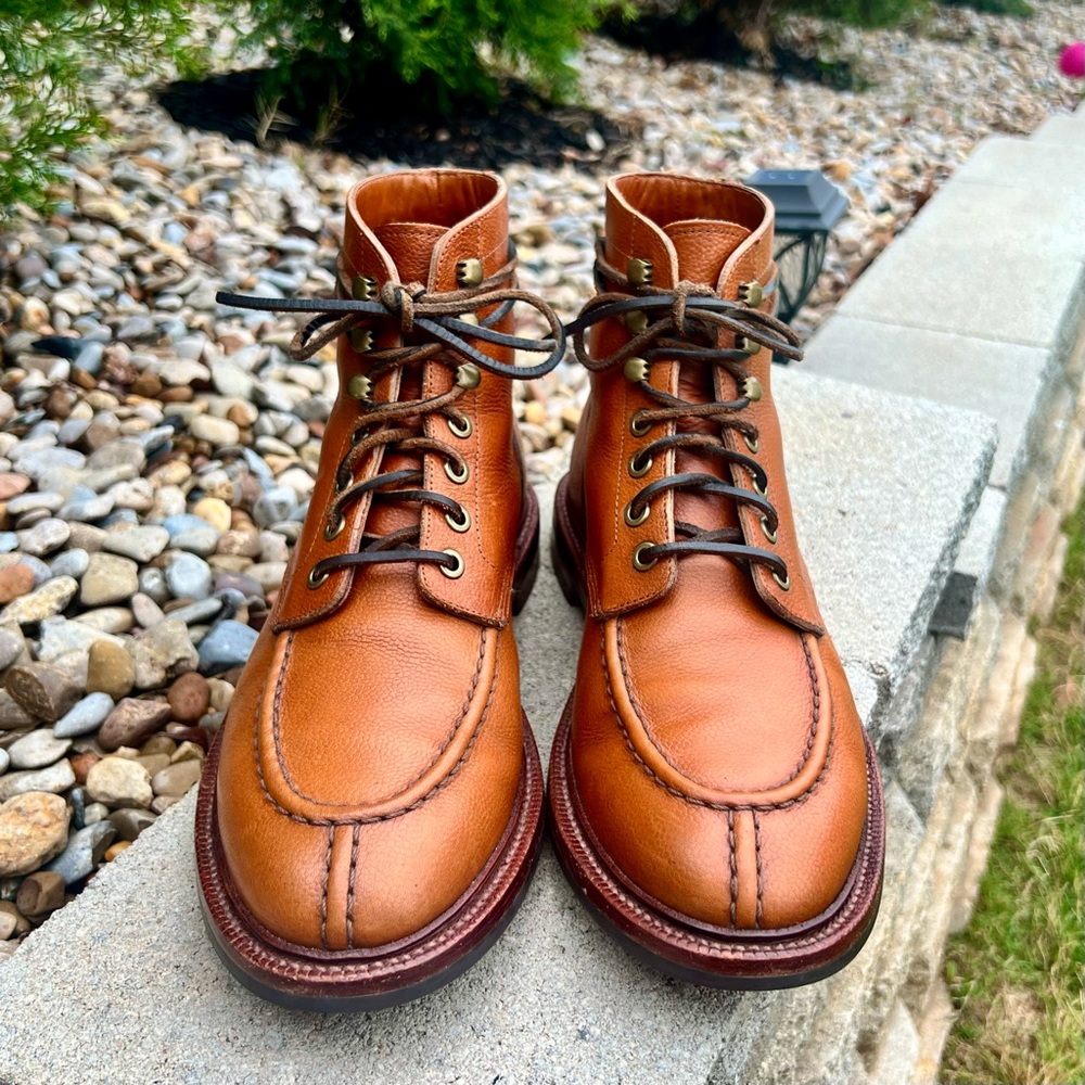 Grant Stone Ottawa Boots in Antique Cognac Pebble Grain 10.5 D